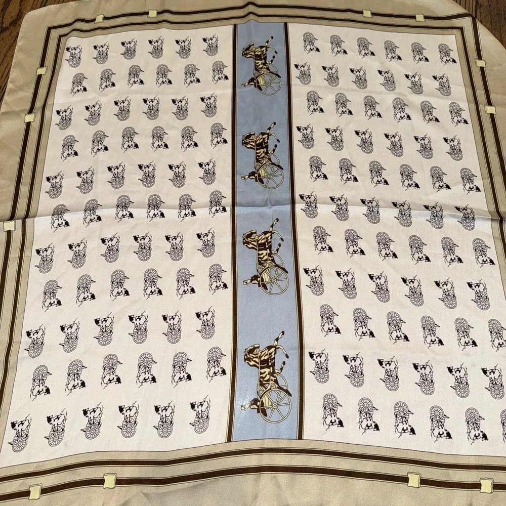 Horse And Carriage Satin Scarf 27